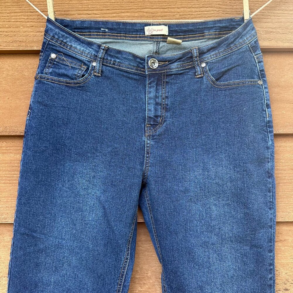 Bcc Jeans Womens Mid-Rise Stretch Denim Straight-Leg Size 10R Blue - Picture 5 of 13